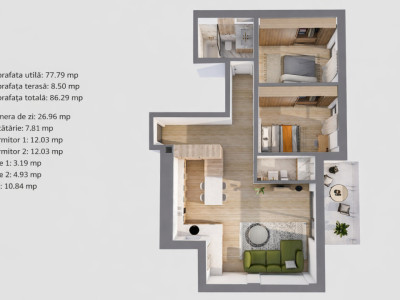Apartamente de vanzare Cluj-Napoca Semicentral / Paris imagine mica 5